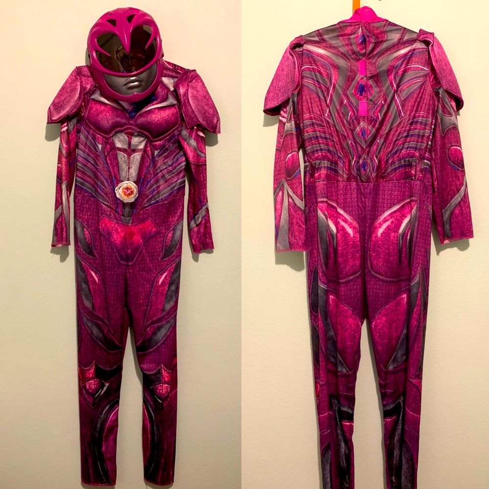 Power Rangers 2017 Movie Pink Ranger Costume w/ Helmet Mask Size - M - 7-8